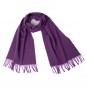Mobile Preview: 100% Cashmere Schal mit Fransen, violet